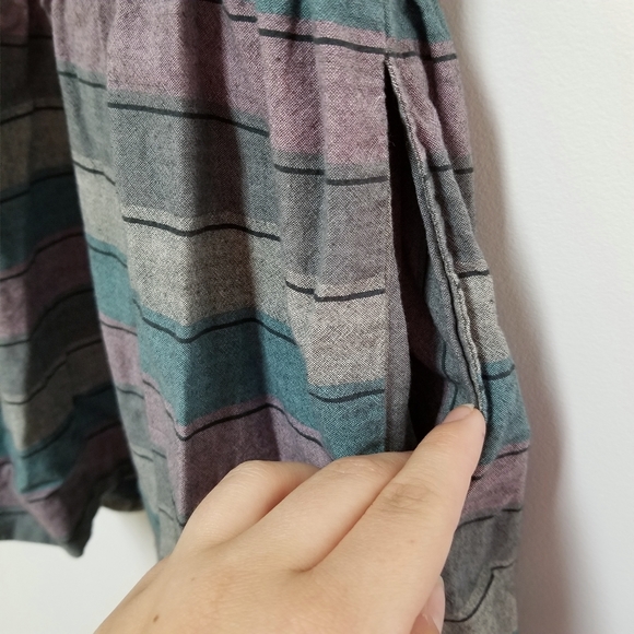 Staring at stars drop waist blue gray stripe dress 90s style vintage look Y2K - Picture 3 of 5